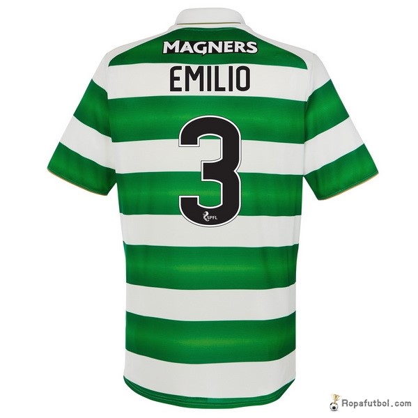 Camiseta Celtic Replica Primera Ropa Emilio 2016/17 Verde